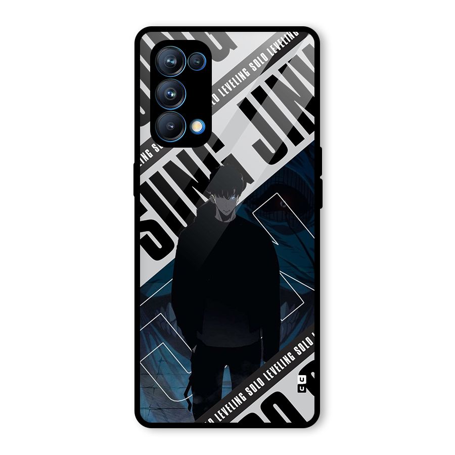Awesome Jinwoo Rage Glass Back Case for Oppo Reno5 Pro 5G