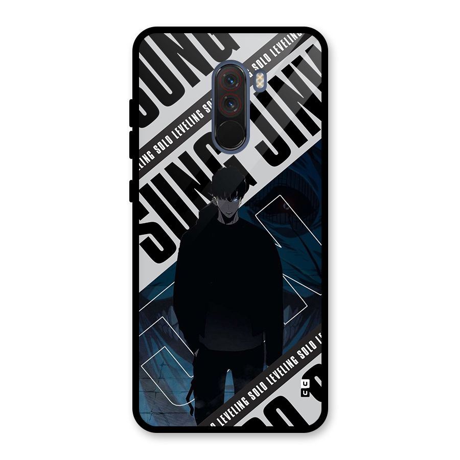 Awesome Jinwoo Rage Glass Back Case for Poco F1