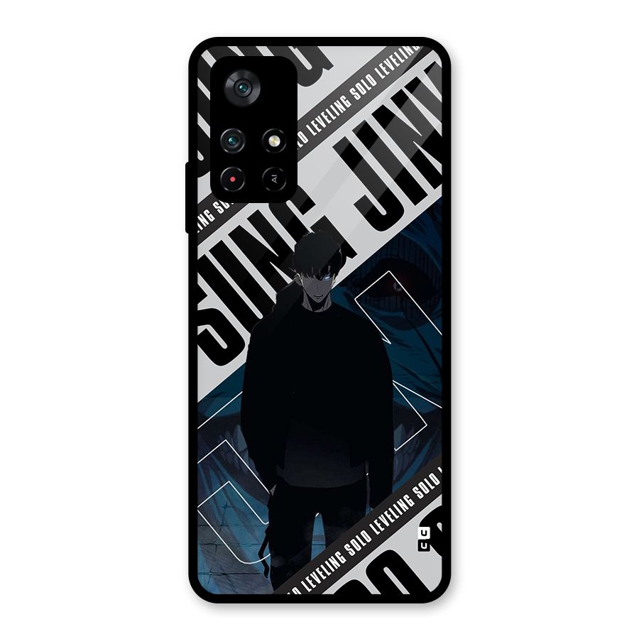 Awesome Jinwoo Rage Glass Back Case for Poco M4 Pro 5G