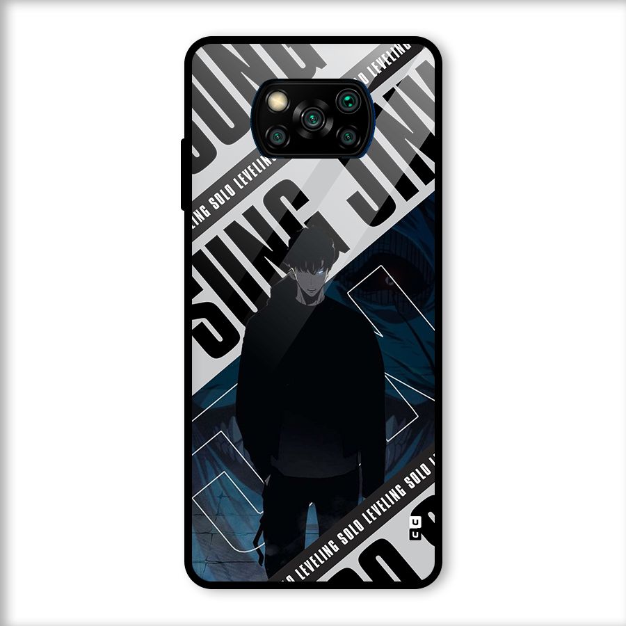 Awesome Jinwoo Rage Glass Back Case for Poco X3
