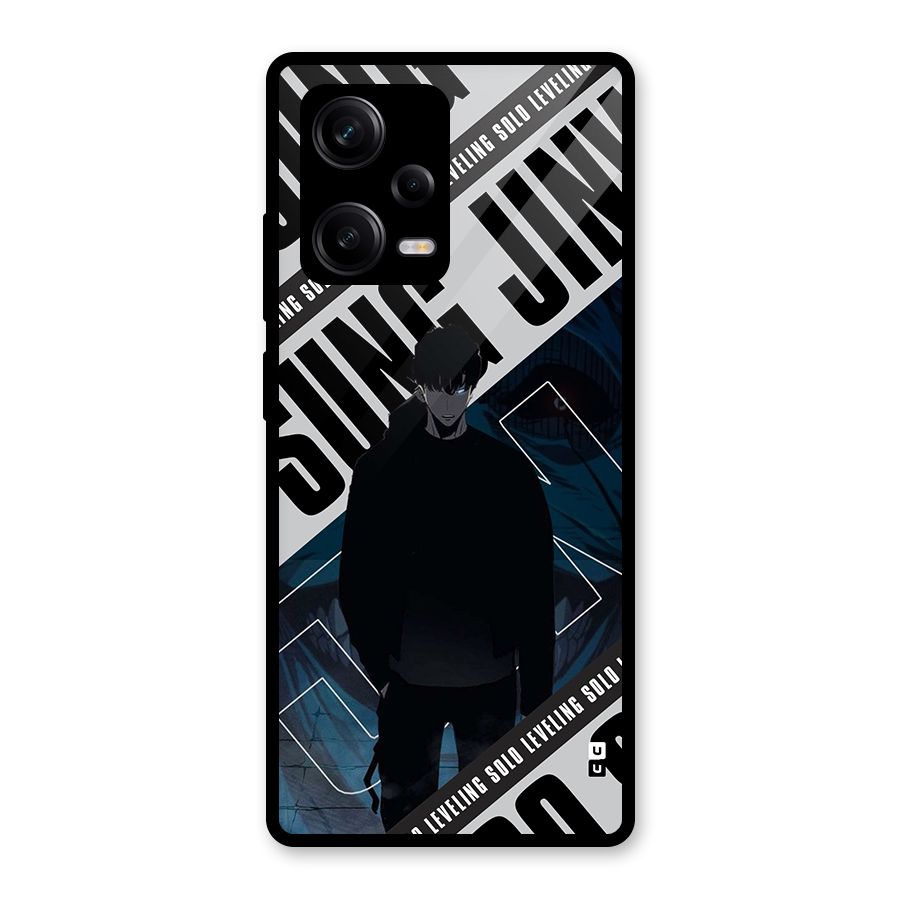 Awesome Jinwoo Rage Glass Back Case for Redmi Note 12 Pro