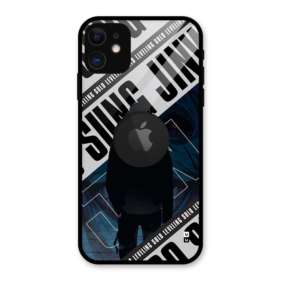 Awesome Jinwoo Rage Glass Back Case for iPhone 11 Logo Cut