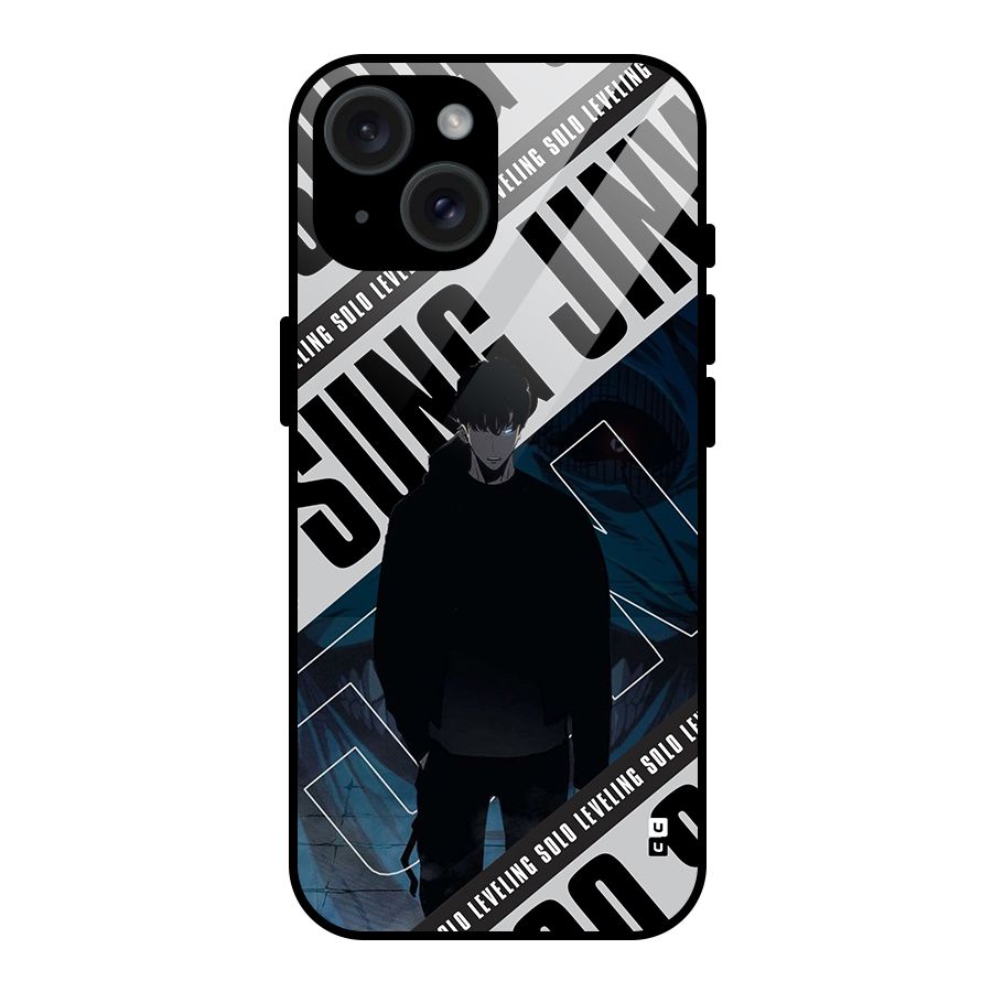 Awesome Jinwoo Rage Glass Back Case for iPhone 15