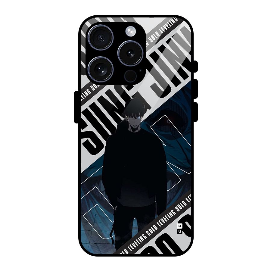 Awesome Jinwoo Rage Glass Back Case for iPhone 15 Pro
