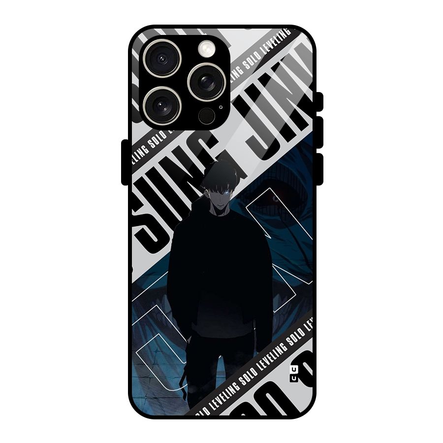 Awesome Jinwoo Rage Glass Back Case for iPhone 15 Pro Max