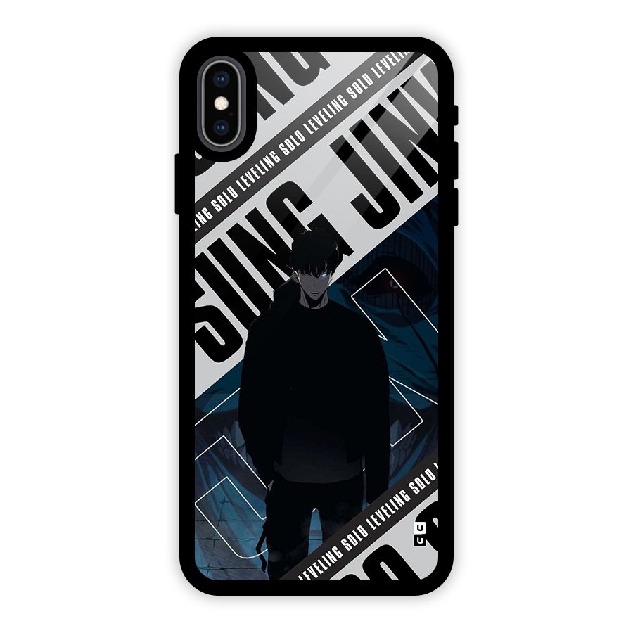 Awesome Jinwoo Rage Glass Back Case for iPhone XS Max