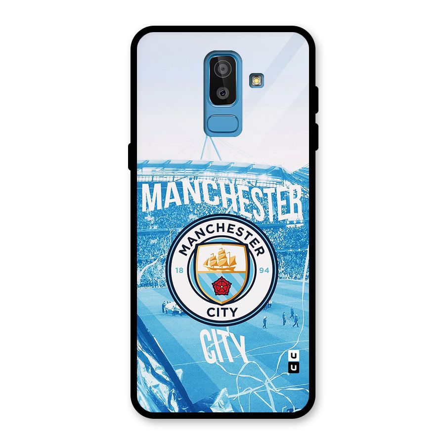 Awesome Manchester Glass Back Case for Galaxy J8