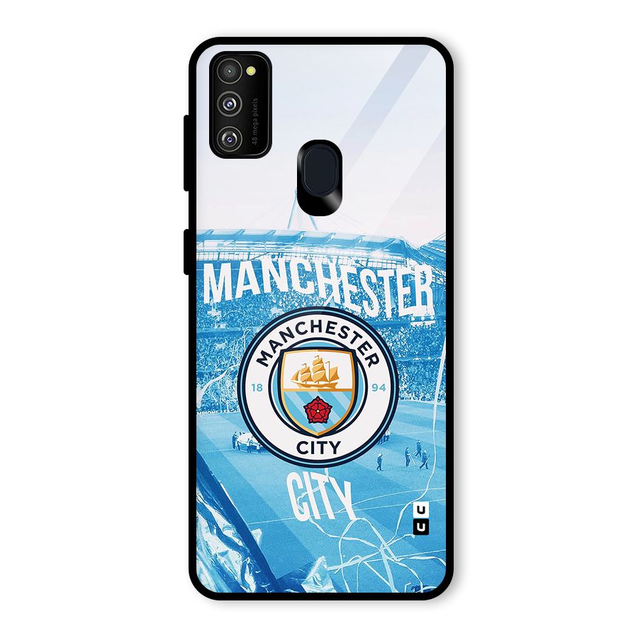 Awesome Manchester Glass Back Case for Galaxy M30s