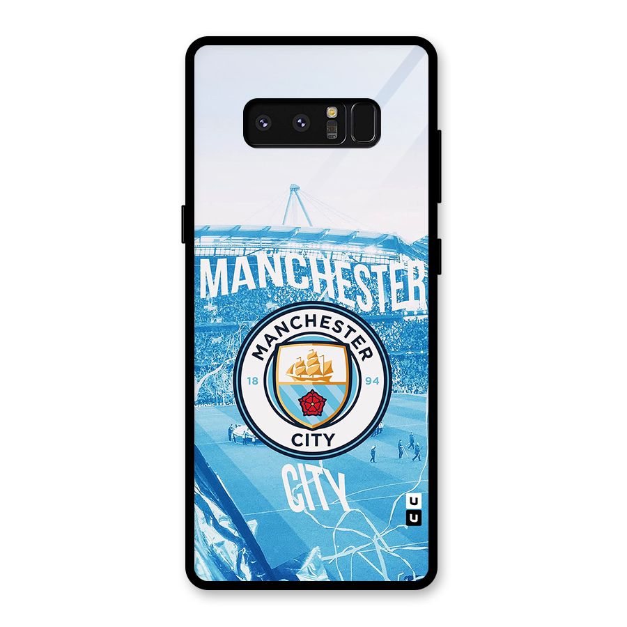 Awesome Manchester Glass Back Case for Galaxy Note 8