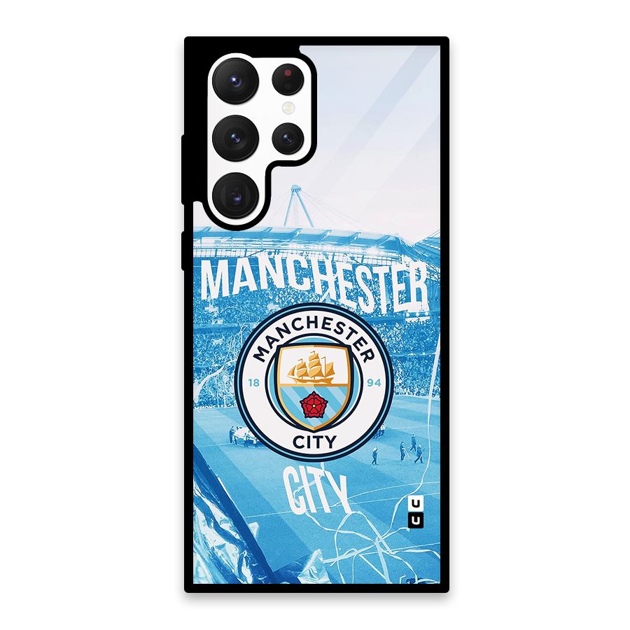 Awesome Manchester Glass Back Case for Galaxy S22 Ultra 5G