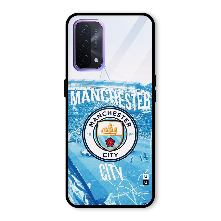 Awesome Manchester Glass Back Case for Oppo A74 5G