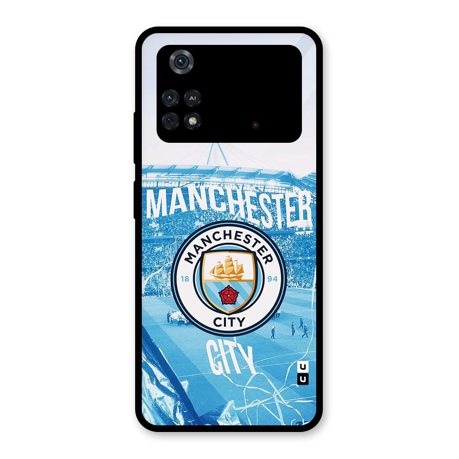Awesome Manchester Glass Back Case for Poco M4 Pro 4G