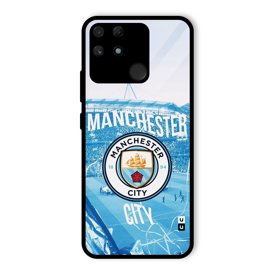Awesome Manchester Glass Back Case for Realme Narzo 50A