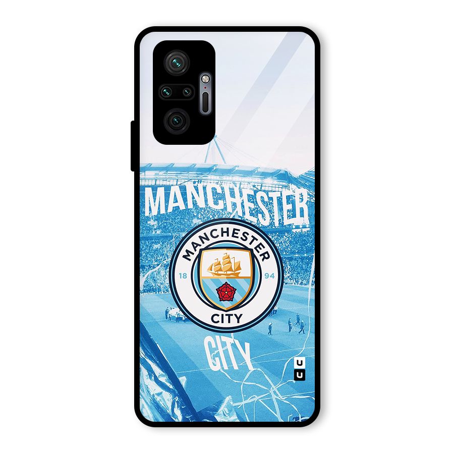 Awesome Manchester Glass Back Case for Redmi Note 10 Pro Max