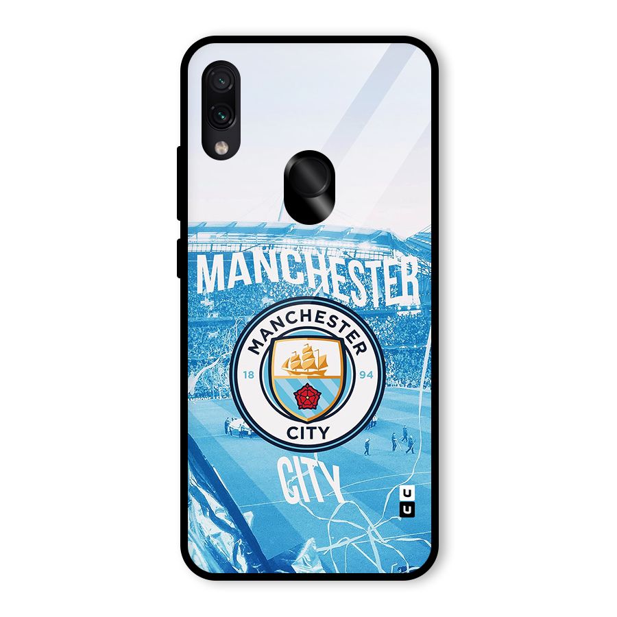 Awesome Manchester Glass Back Case for Redmi Note 7 Pro