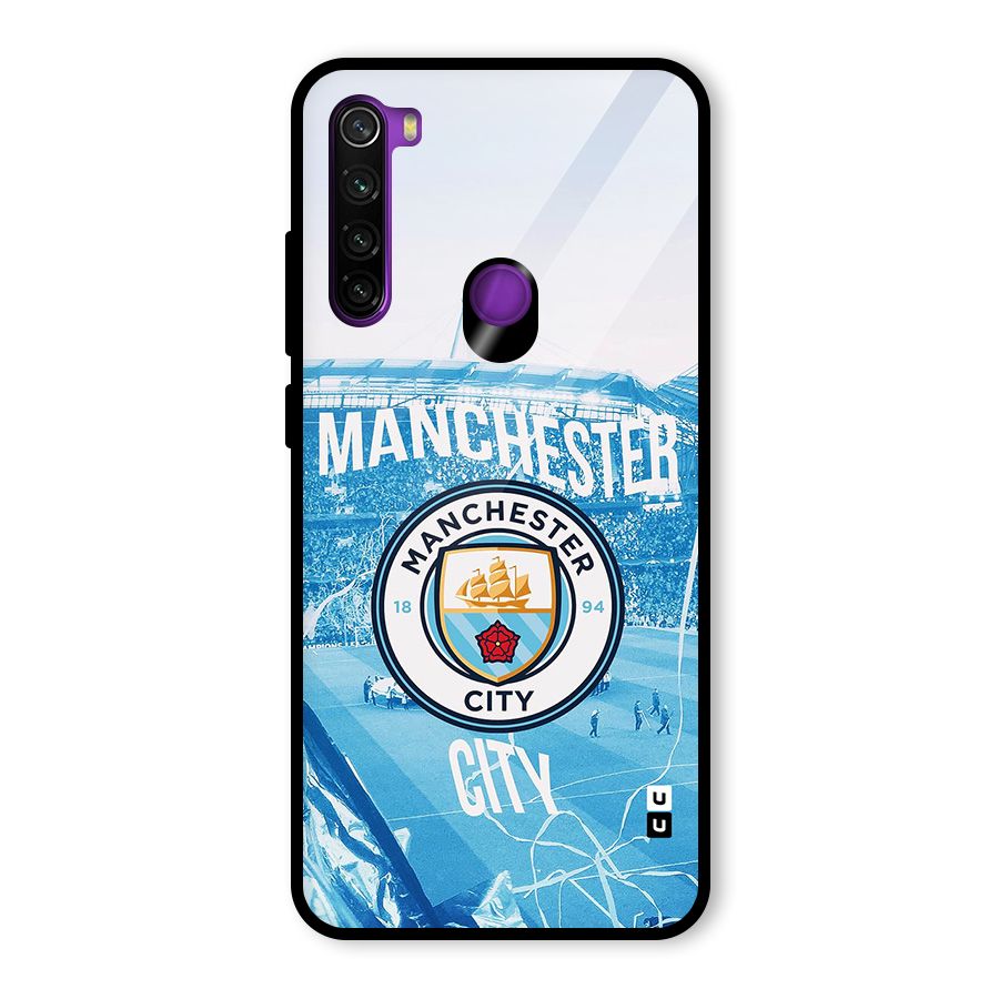 Awesome Manchester Glass Back Case for Redmi Note 8