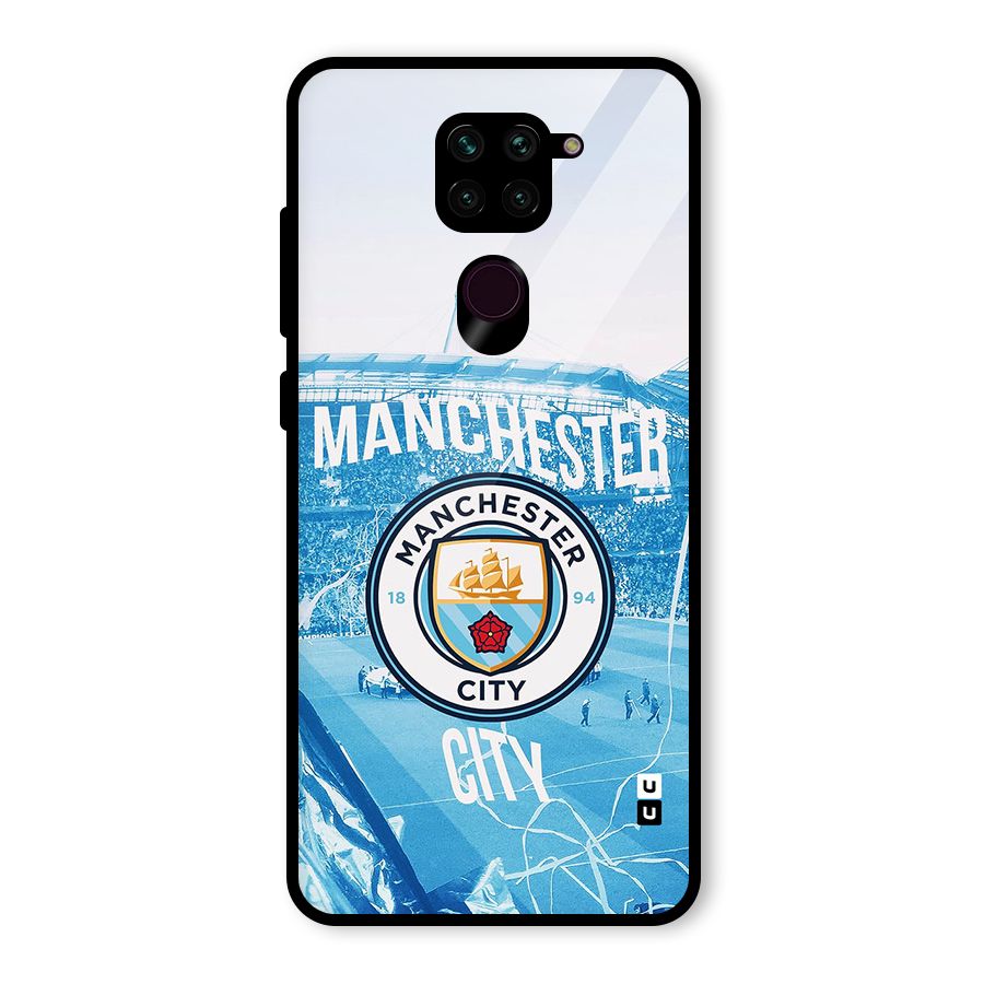 Awesome Manchester Glass Back Case for Redmi Note 9