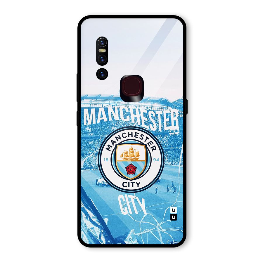 Awesome Manchester Glass Back Case for Vivo V15