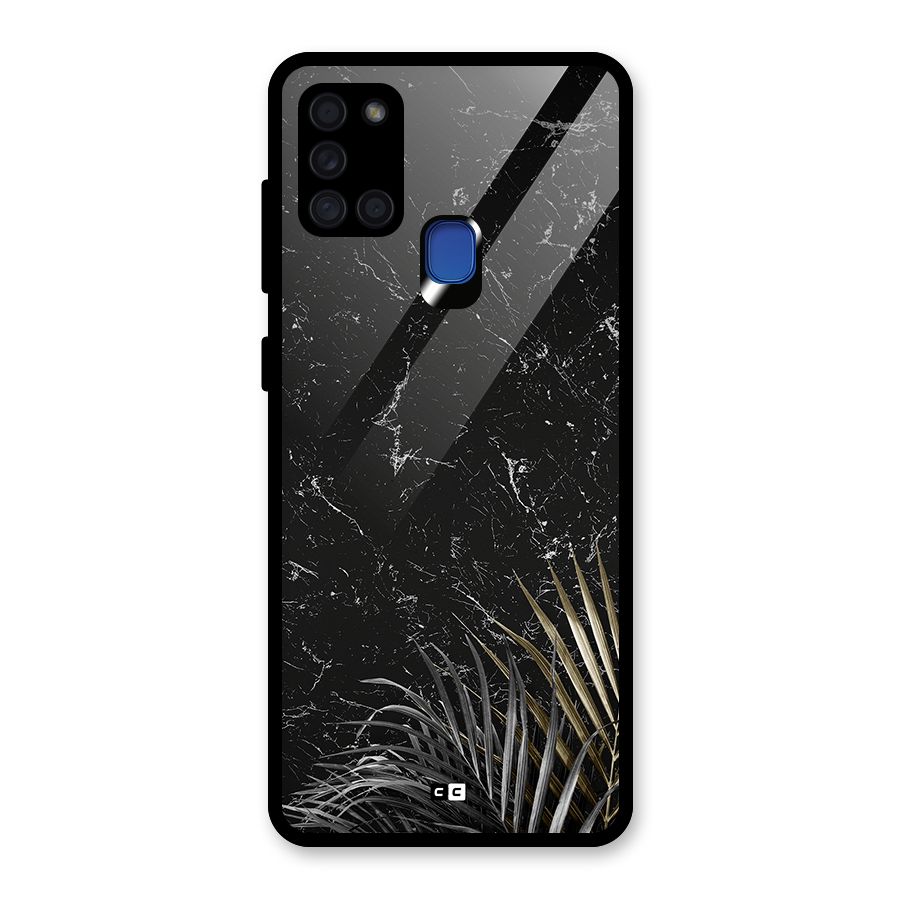 Awesome Royal Marble Glass Back Case for Galaxy A21s