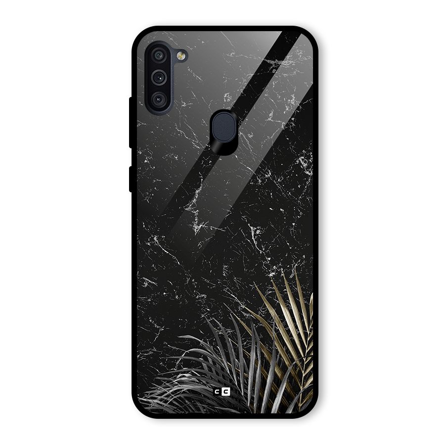 Awesome Royal Marble Glass Back Case for Galaxy M11