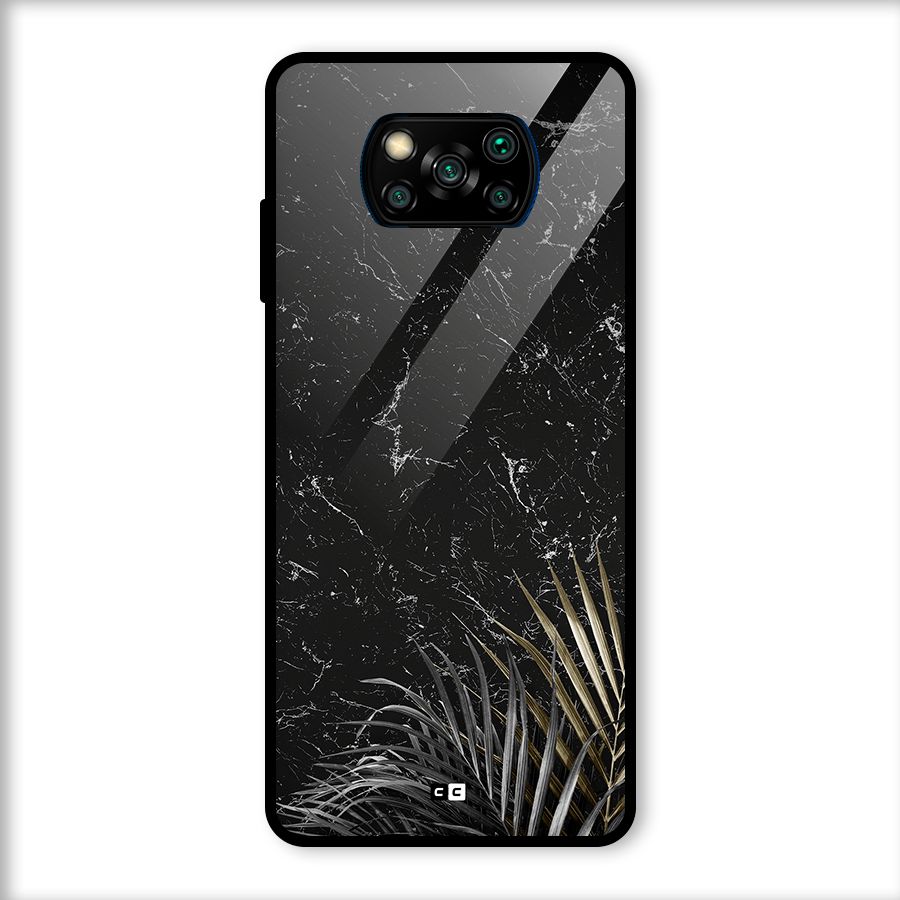 Awesome Royal Marble Glass Back Case for Poco X3