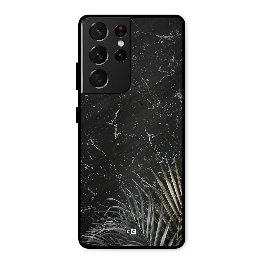 Awesome Royal Marble Metal Back Case for Galaxy S21 Ultra 5G