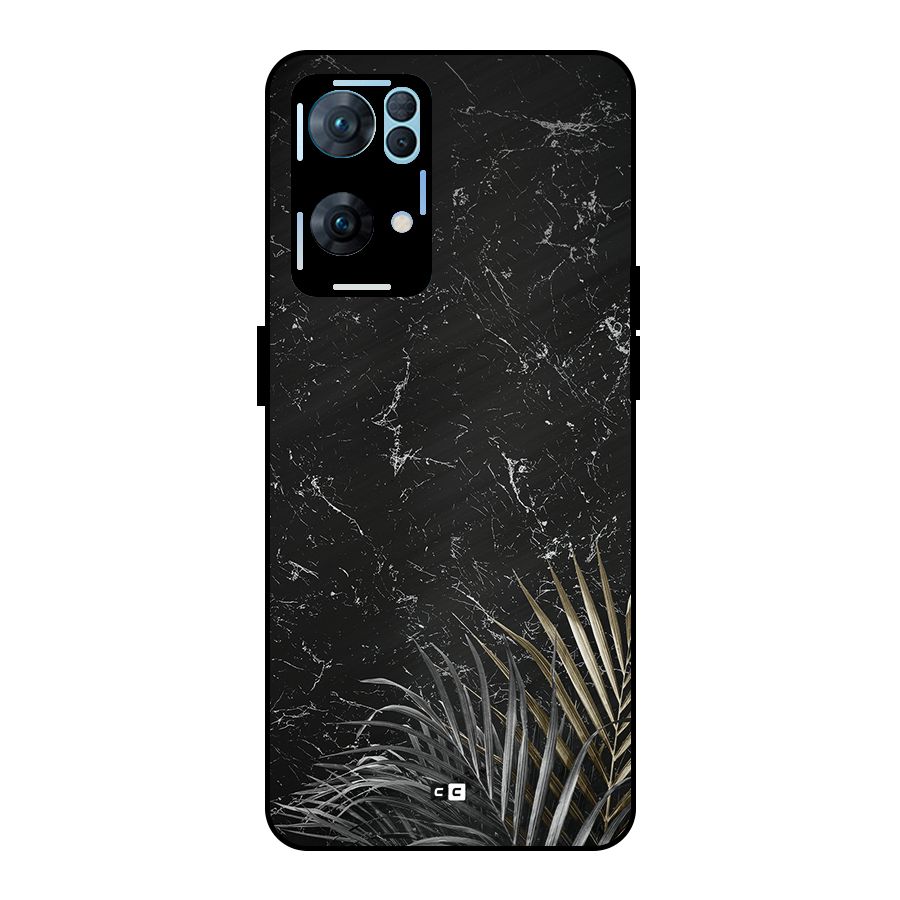 Awesome Royal Marble Metal Back Case for Oppo Reno7 Pro 5G