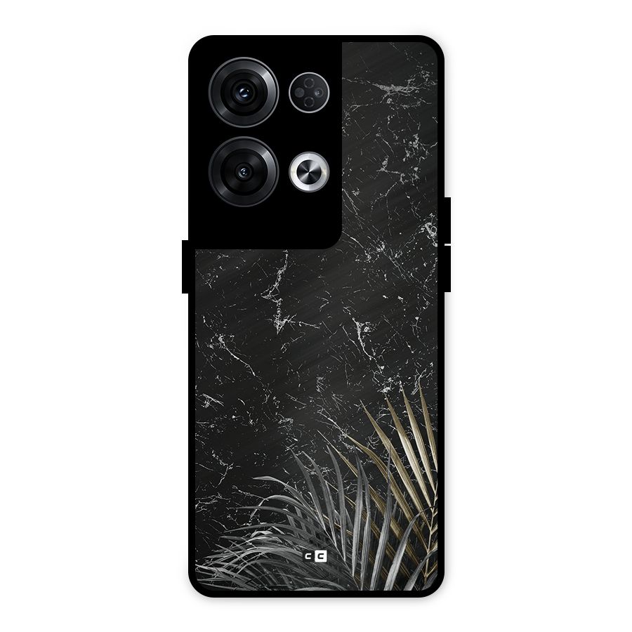 Awesome Royal Marble Metal Back Case for Oppo Reno8 Pro 5G