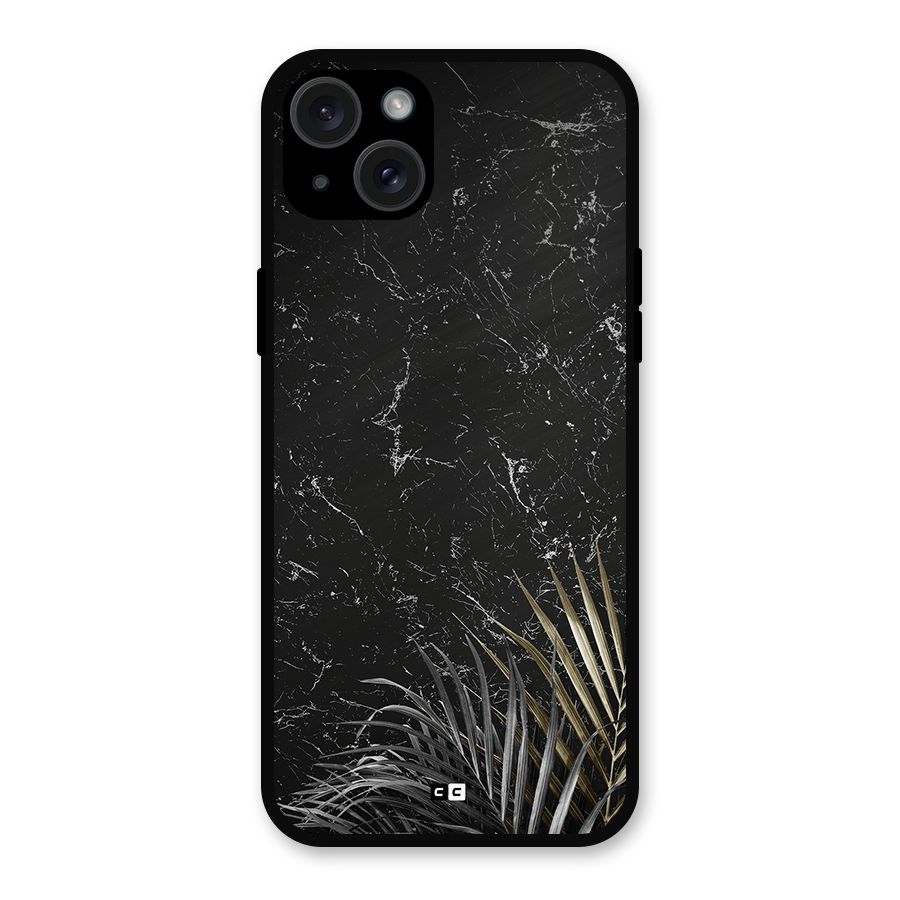 Awesome Royal Marble Metal Back Case for iPhone 15 Plus