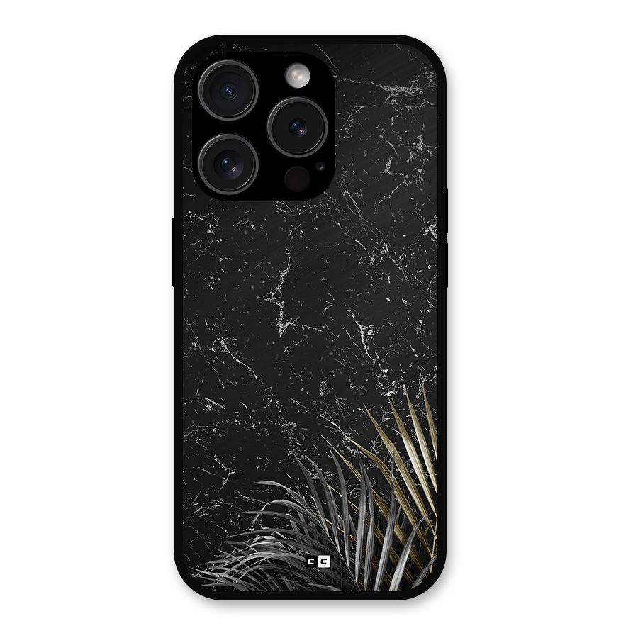 Awesome Royal Marble Metal Back Case for iPhone 15 Pro