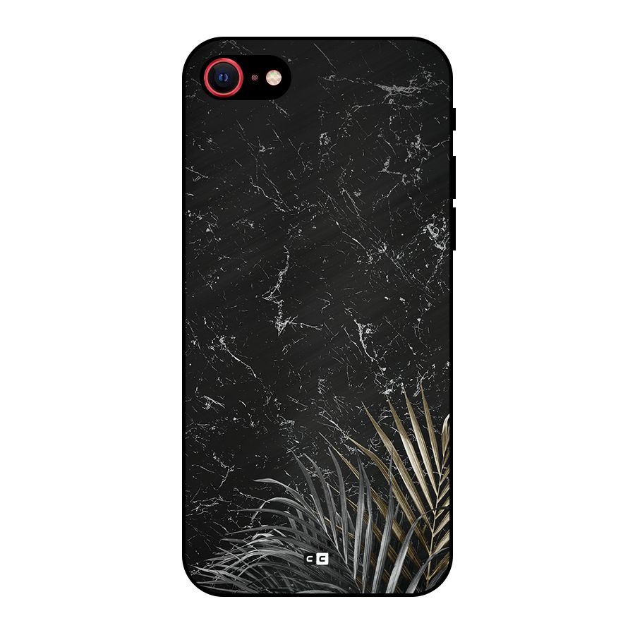 Awesome Royal Marble Metal Back Case for iPhone SE 2022