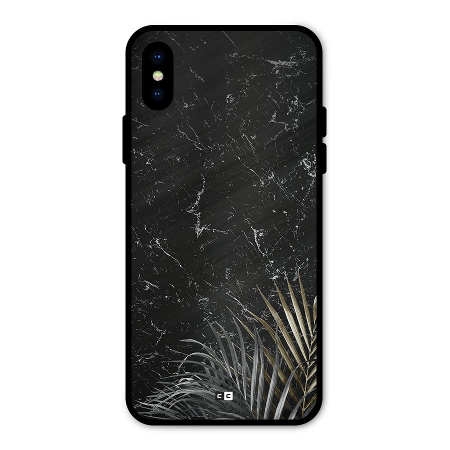 Awesome Royal Marble Metal Back Case for iPhone XS