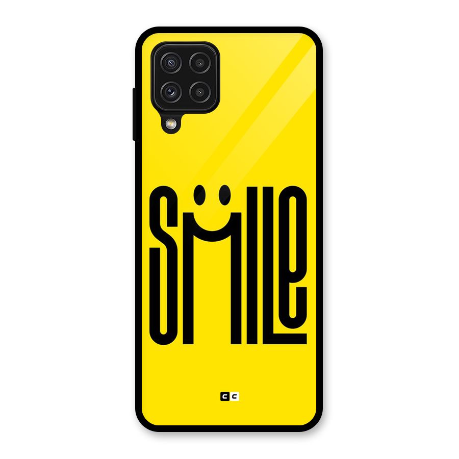 Awesome Smile Glass Back Case for Galaxy A22 4G