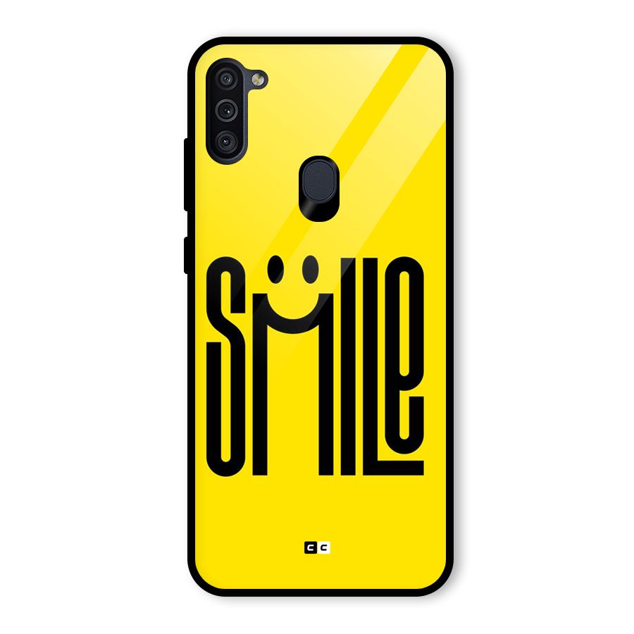 Awesome Smile Glass Back Case for Galaxy M11