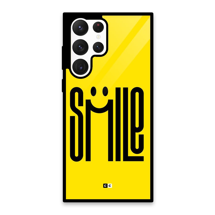 Awesome Smile Glass Back Case for Galaxy S22 Ultra 5G