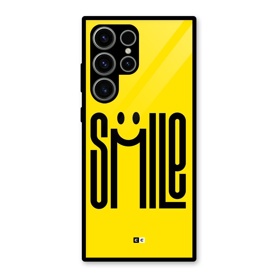 Awesome Smile Glass Back Case for Galaxy S23 Ultra