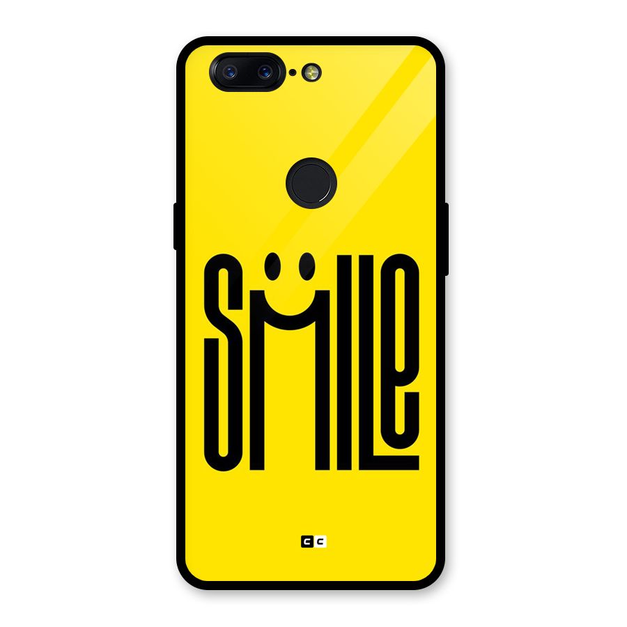 Awesome Smile Glass Back Case for OnePlus 5T