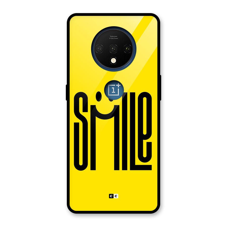 Awesome Smile Glass Back Case for OnePlus 7T