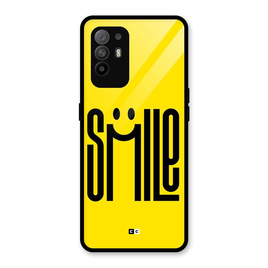 Awesome Smile Glass Back Case for Oppo F19 Pro Plus 5G