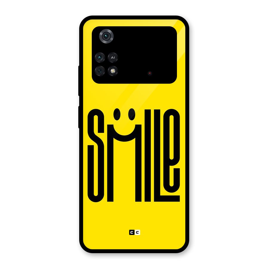 Awesome Smile Glass Back Case for Poco M4 Pro 4G