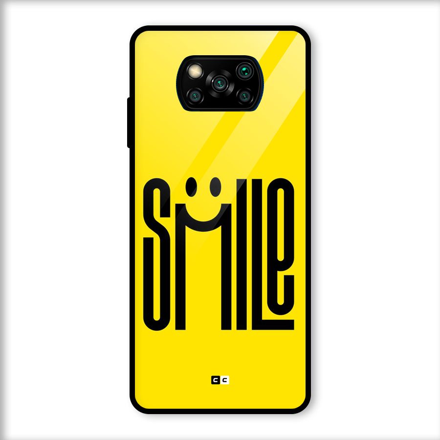 Awesome Smile Glass Back Case for Poco X3