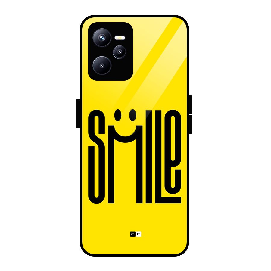 Awesome Smile Glass Back Case for Realme C35