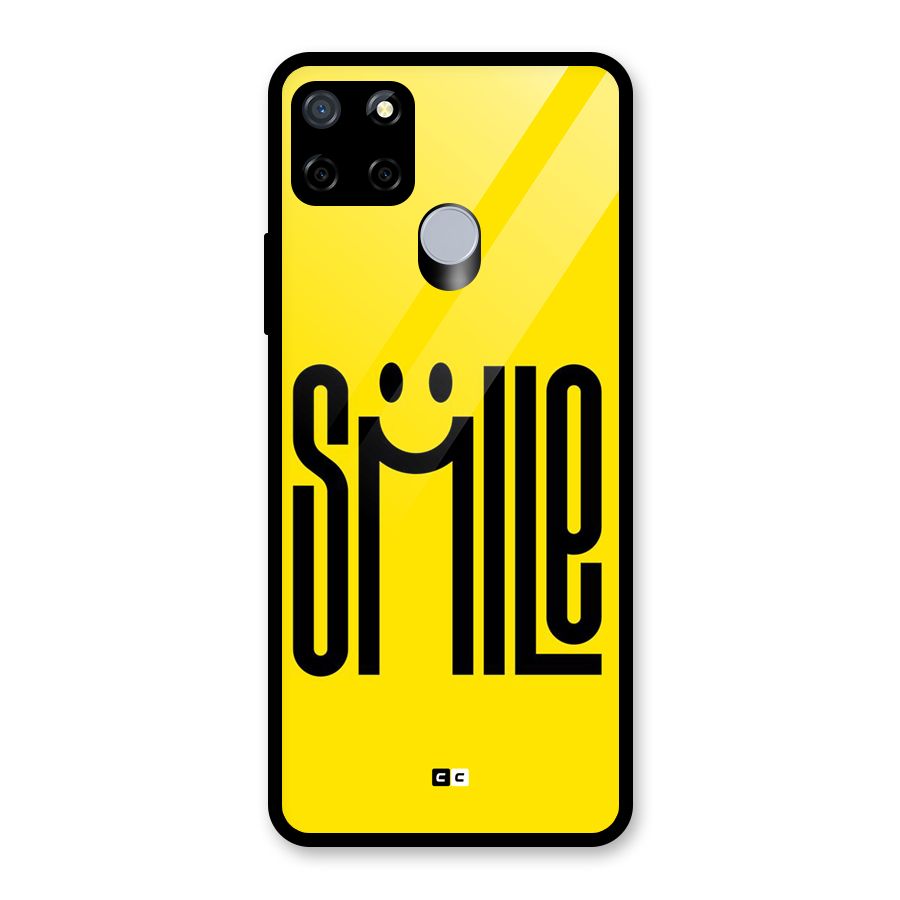 Awesome Smile Glass Back Case for Realme Narzo 30A