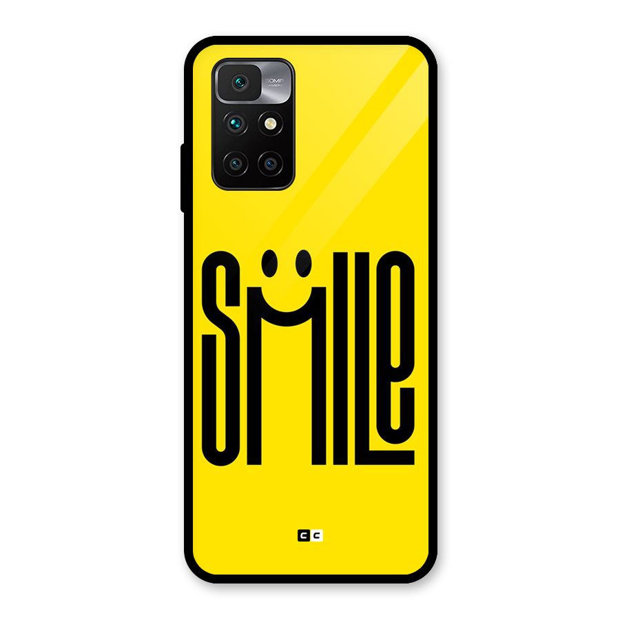 Awesome Smile Glass Back Case for Redmi 10 Prime