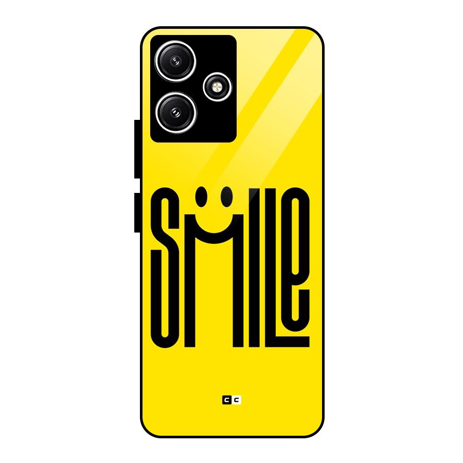 Awesome Smile Glass Back Case for Redmi 12 5G