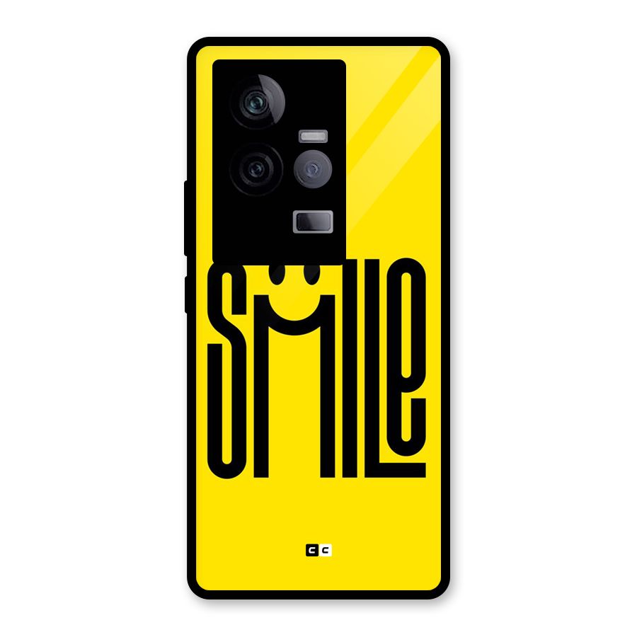 Awesome Smile Glass Back Case for Vivo iQOO 11 5G