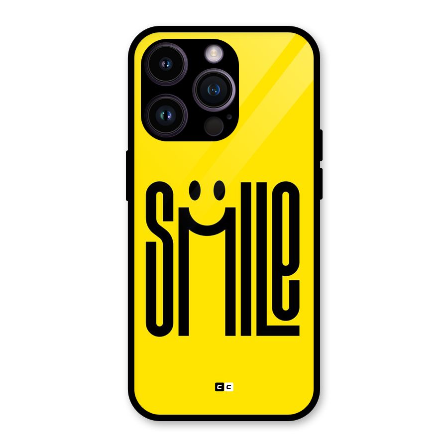 Awesome Smile Glass Back Case for iPhone 14 Pro
