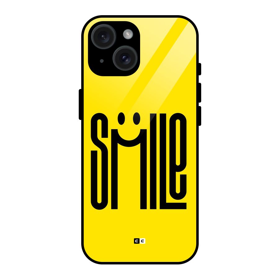 Awesome Smile Glass Back Case for iPhone 15