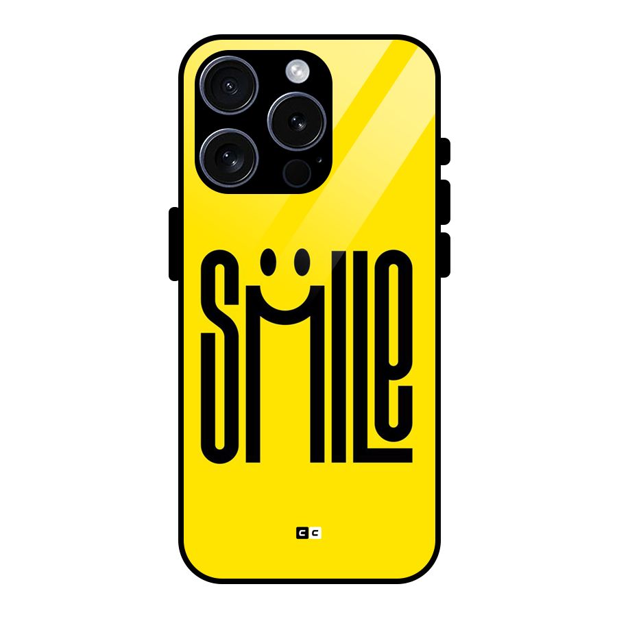Awesome Smile Glass Back Case for iPhone 15 Pro