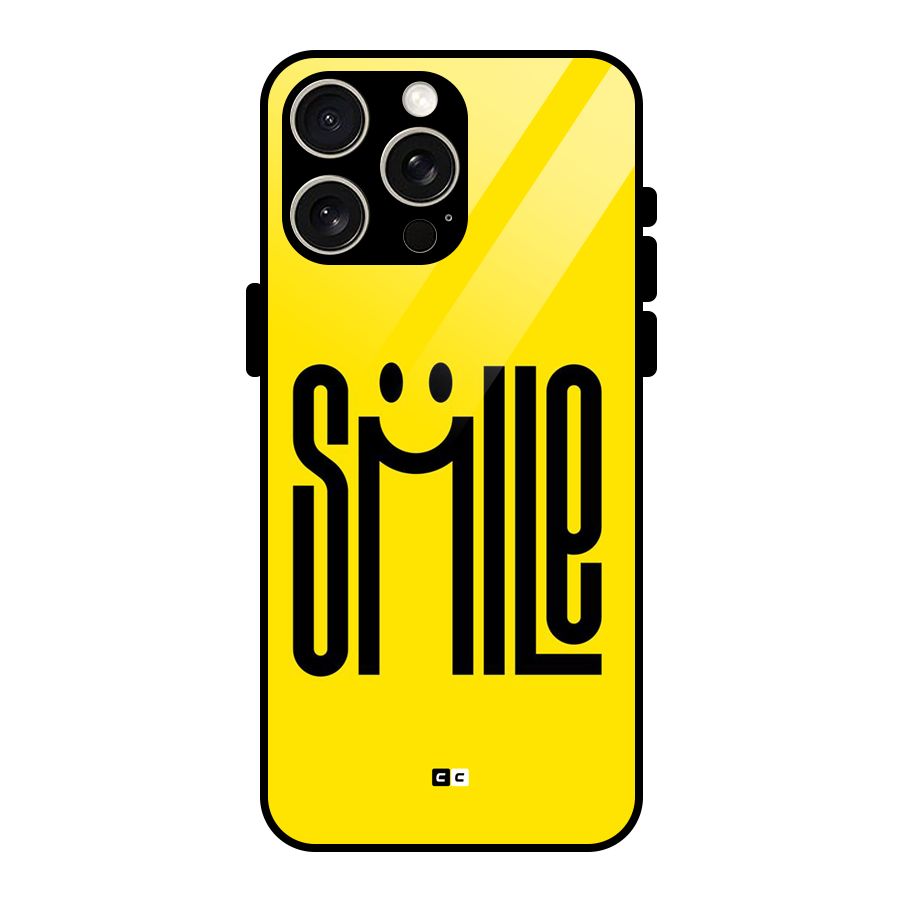 Awesome Smile Glass Back Case for iPhone 15 Pro Max